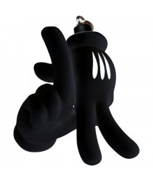 "LA Hands" Keychain Charm, Black